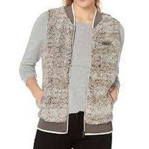 NWT New York Giants NFL OTS Sherpa Fleece Vest Oatmeal Cream Size Medium